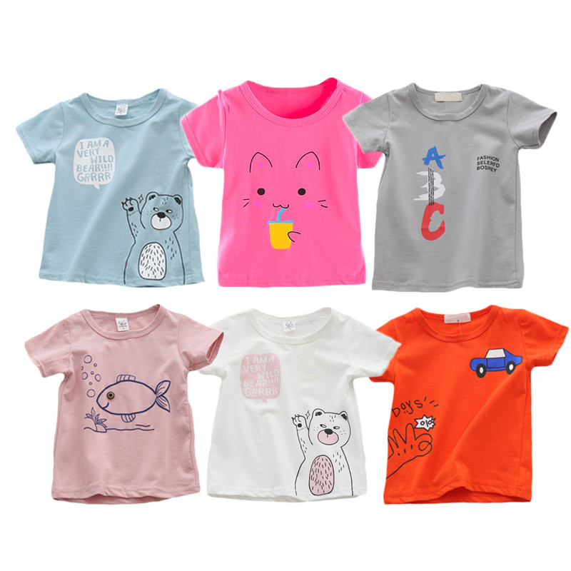 Baby Clothing Sale - 赤ちゃんと男の子のための綿のTシャツ,半袖の服,カジュアルな服装,6mから24m,クリアランスセール,夏
