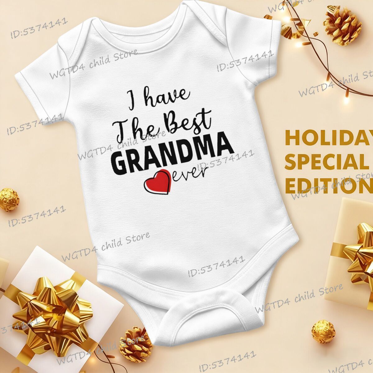 Baby Clothing Gender Neutral - 面白い幼児用ワンピース「私は史上最高のおばあちゃんです」ファッションコットン新生児ボディスーツ半袖ベビー服女の子男の子用