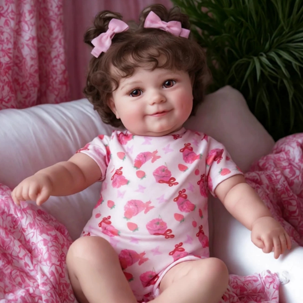Baby Clothing Gifts - 50cm/20インチのフルビニール製リボーンドール、リアルで可愛い植毛された髪の女の子の人形、子供向け着せ替えゲームのお供おもちゃ、ギフト
