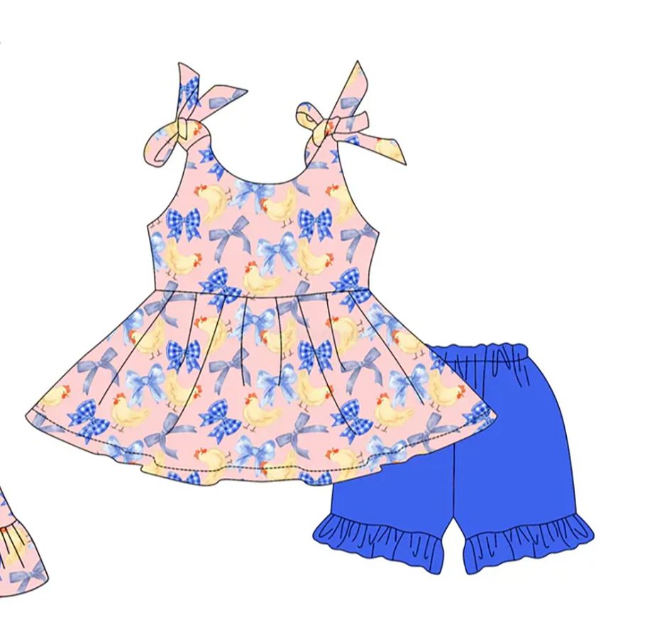 Baby Clothing Yellow - 夏用リトルイエローダックボウプリントキッズ服セット女の子用フリルワンピースベビーバブルロンパース姉妹お揃い子供服
