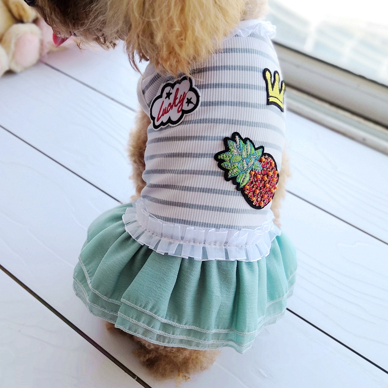 Baby Clothing Sale - 格安で販売のペットのドレスリトル小さなピンク、緑、青子犬動物猫チュチュウェディングパーティースカート服チワワのための