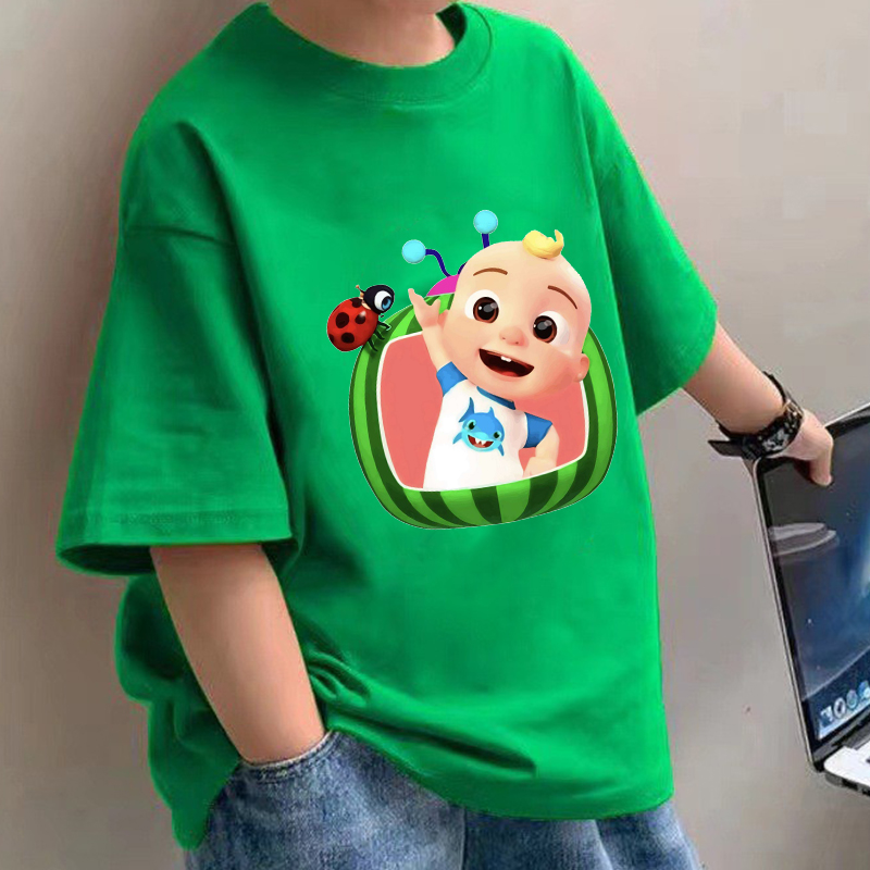 Baby Clothing - ココメロンズベビー Tシャツアニメ綿半袖シャツ男の子女の子夏服漫画プリントフィギュアトップス Tシャツギフト新しい