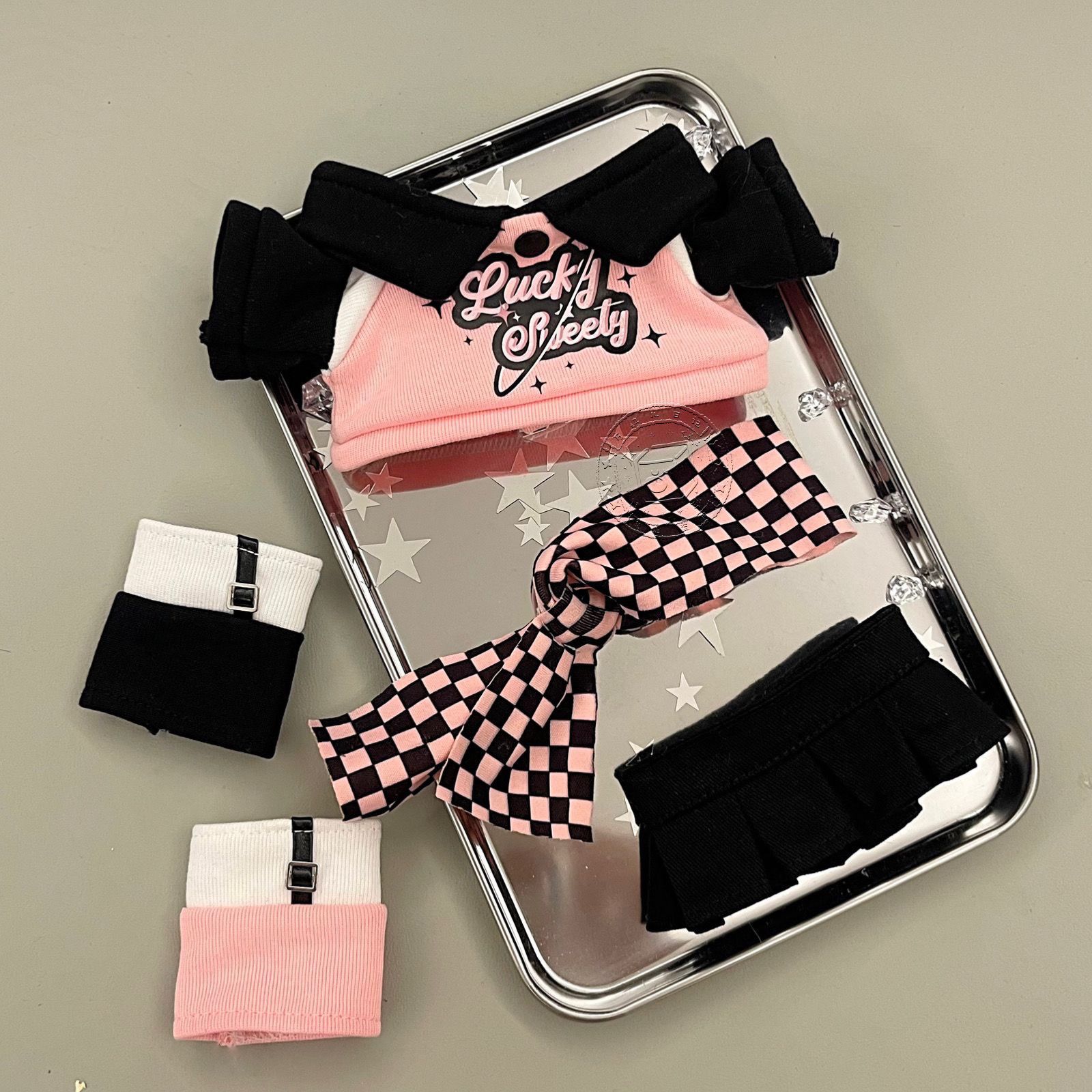 Baby Clothing - ブラックパウダーシリーズ 20cmと25cm汎用コットンベビー人形服スポーツセット
