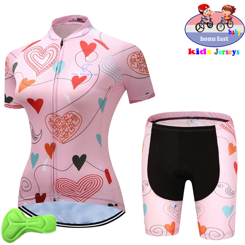 Baby Clothing Sale - 2026 女の赤ちゃん新しい子供半袖サイクリングジャージセット通気性子供バイク服 GRILS 速乾性夏バイクユニフォーム