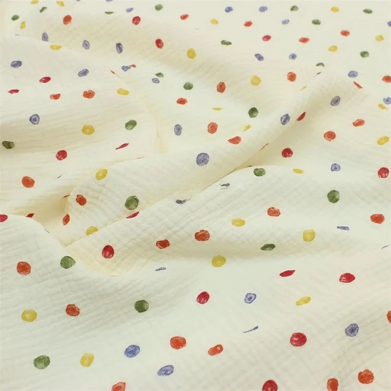 135x50cm 多用途ダブルガーゼ生地、クラシックな水玉模 - Baby Clothing Sewing のレビューと価格