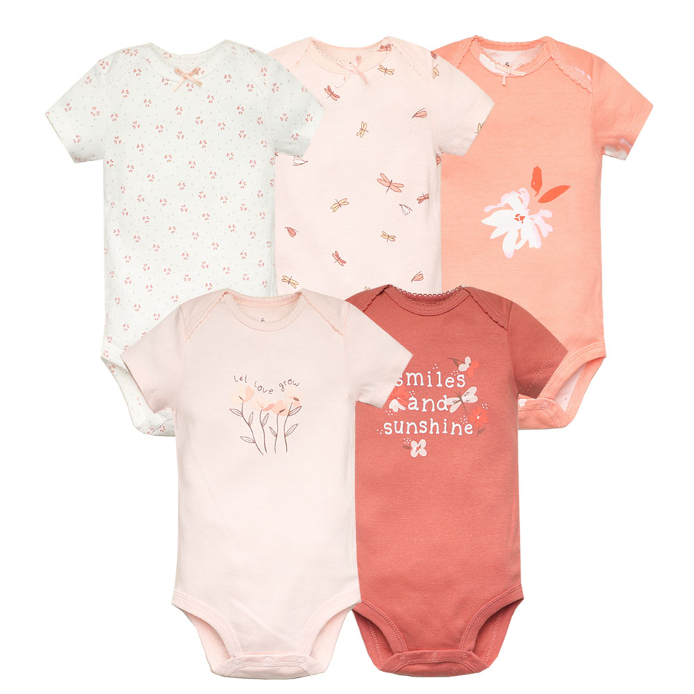 5 ピース/ロットベビーボディスーツファッションガール服綿新 - Baby Clothing Gender Neutral のレビューと価格
