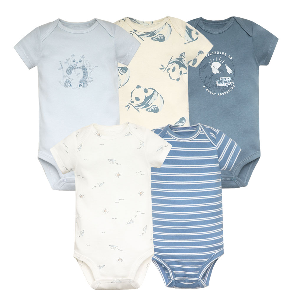 5 ピース/ロットベビーボディスーツファッションガール服綿新 - Baby Clothing Gender Neutral のレビューと価格
