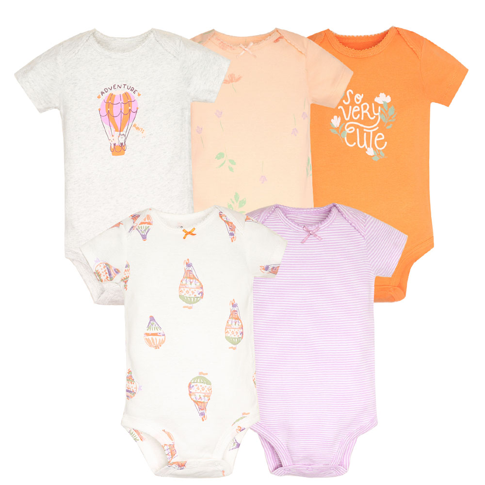 5 ピース/ロットベビーボディスーツファッションガール服綿新 - Baby Clothing Gender Neutral のレビューと価格