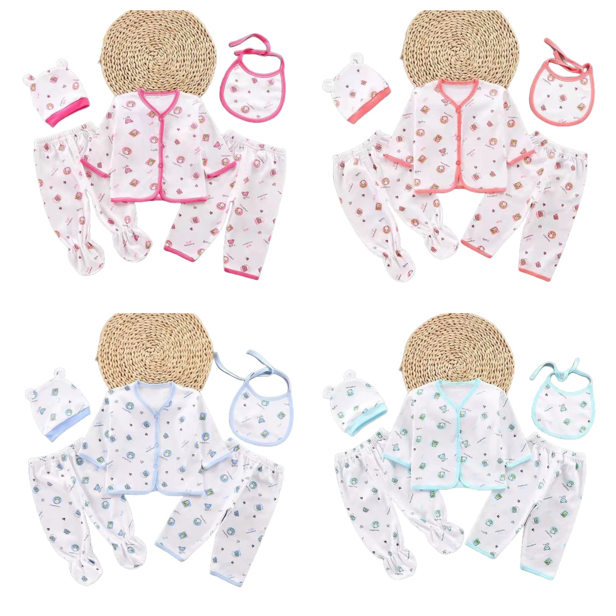 5 ピース/セット新生児女の子服セット綿ソフト下着幼児男の子 - Baby Clothing Gender Neutral のレビューと価格