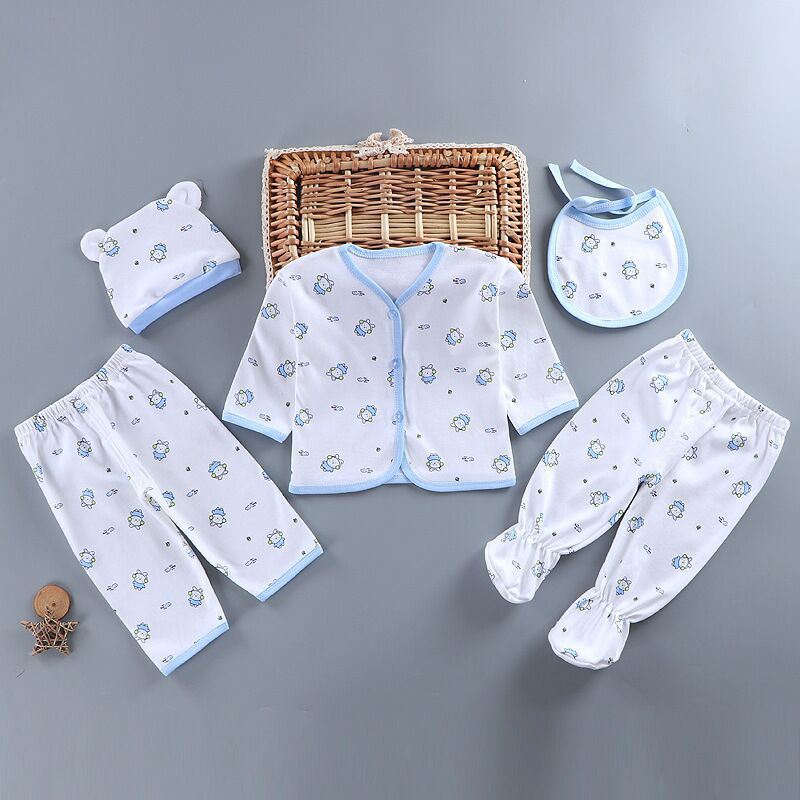 5 ピース/セット新生児女の子服セット綿ソフト下着幼児男の子 - Baby Clothing Gender Neutral のレビューと価格