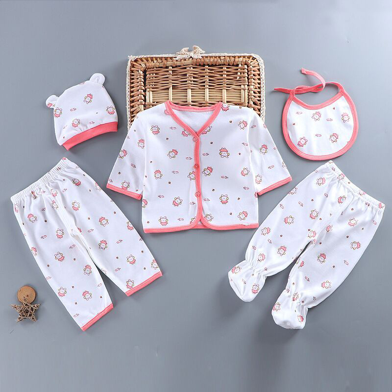 5 ピース/セット新生児女の子服セット綿ソフト下着幼児男の子 - Baby Clothing Gender Neutral のレビューと価格