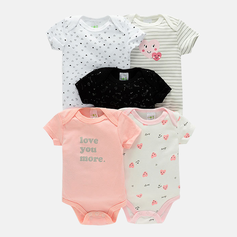 赤ちゃん用コットン半袖ボディスーツ,新生児服,男の子と女の子 - Baby Clothing Gender Neutral のレビューと価格