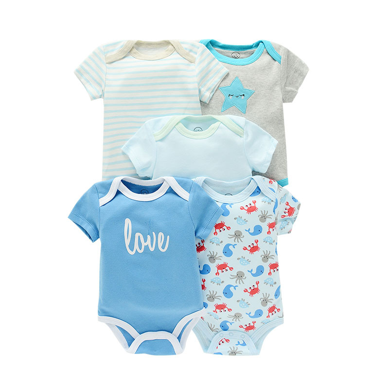 赤ちゃん用コットン半袖ボディスーツ,新生児服,男の子と女の子 - Baby Clothing Gender Neutral のレビューと価格