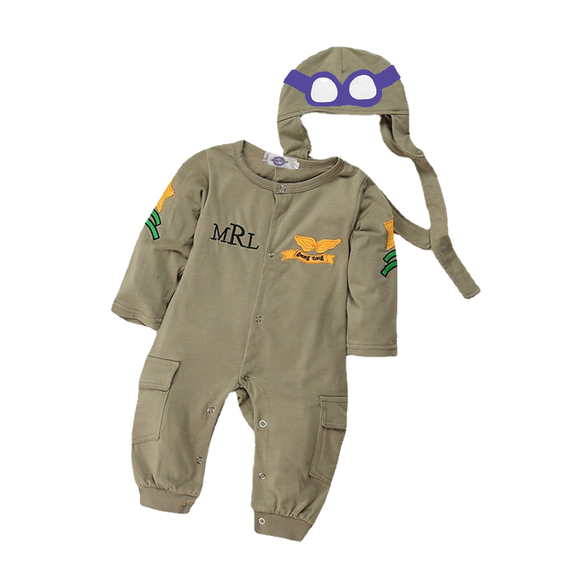 2 個セット卸売小型ベビーロンパースボンネット航空パイロット - Baby Clothing Jumper のレビューと価格