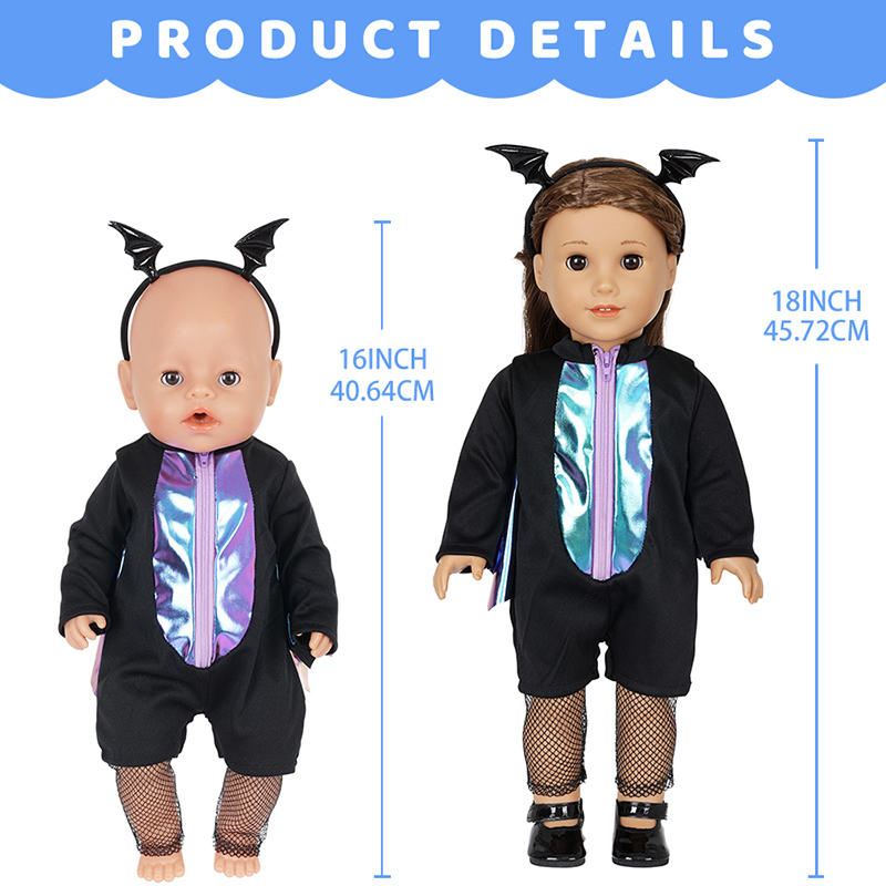 人形服セット 16-18インチのベビードール用 ハロウィン服 - Baby Clothing のレビューと価格