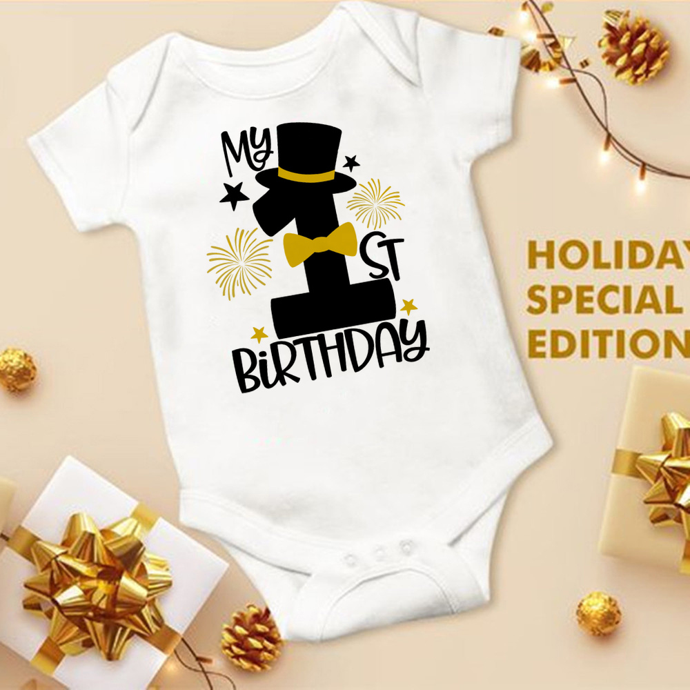 私の 1st 誕生日新生児ロンパース夏幼児ボディ幼児ショート - Baby Clothing Outlet のレビューと価格