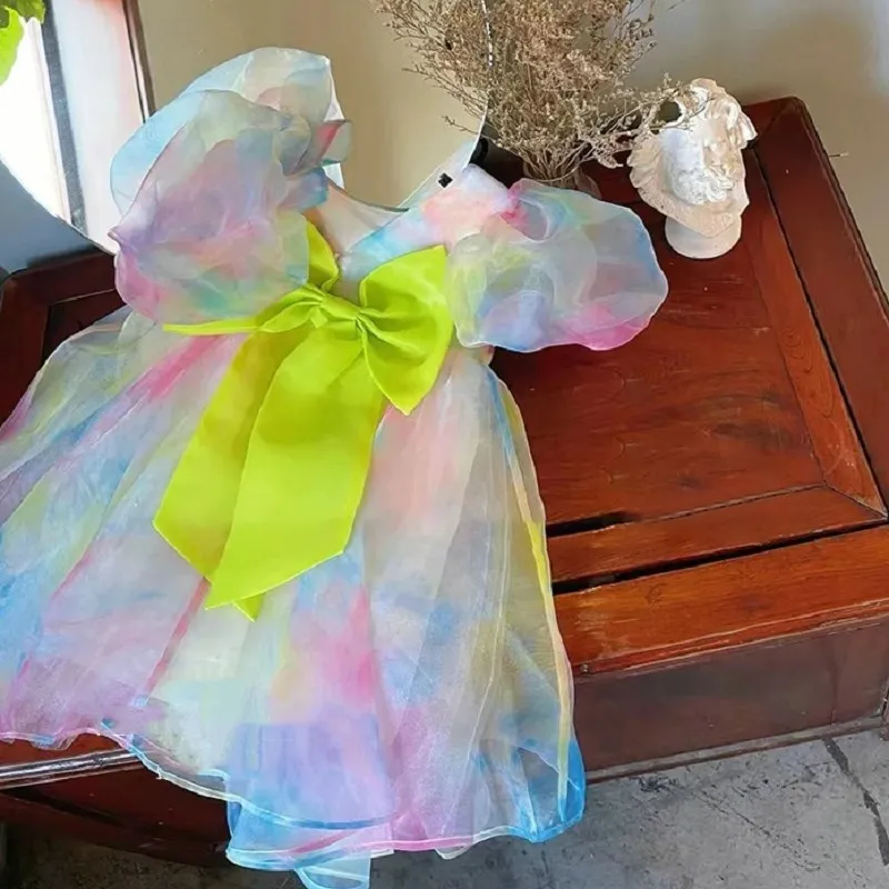 2025年夏 女の子用ドレス 子供服 ベビー キッズ 可愛い - Baby Clothing Yellow のレビューと価格