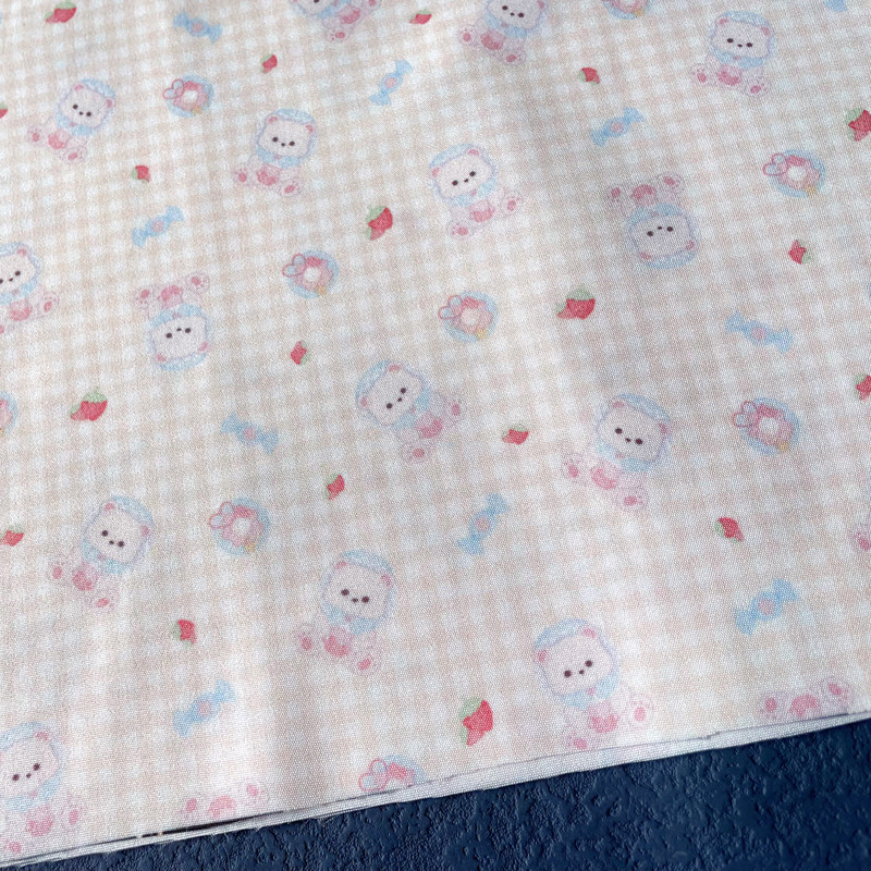 黄色の「ベビーベア」散りばめプリントのロリータ生地 - OB - Baby Clothing Yellow のレビューと価格
