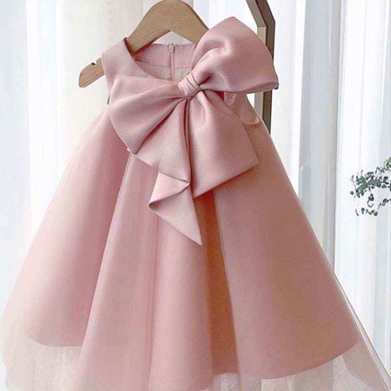 夏ビッグリボン女の赤ちゃんドレス 1st 誕生日パーティーウ - Baby Clothing Accessories のレビューと価格