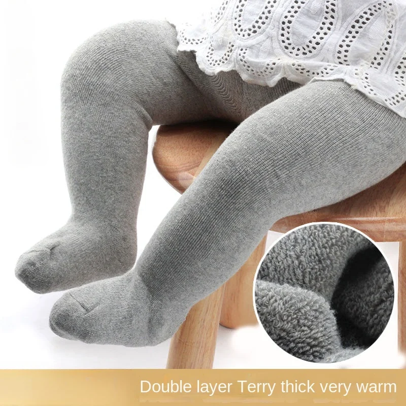 ベビータイツ冬秋無地ソフト綿厚く暖かい女の赤ちゃんタイツ新生 - Baby Clothing Gender Neutral のレビューと価格