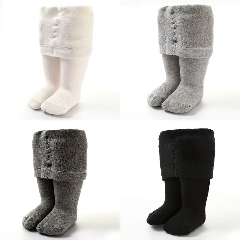 ベビータイツ冬秋無地ソフト綿厚く暖かい女の赤ちゃんタイツ新生 - Baby Clothing Gender Neutral のレビューと価格
