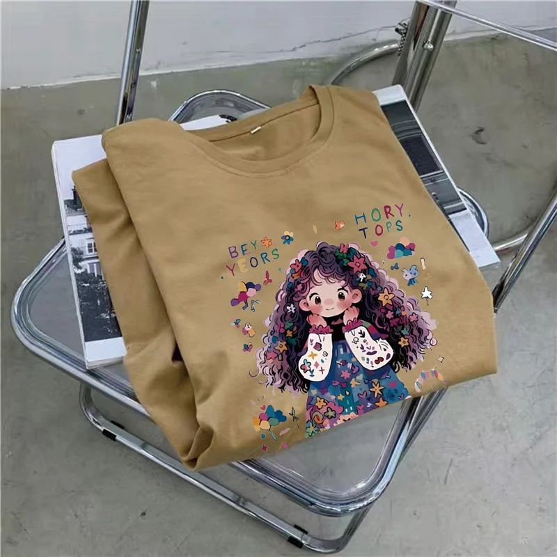 夏ルーズトレンド漫画かわいい女の子プリント韓国レディース大き - Baby Clothing Sizes のレビューと価格