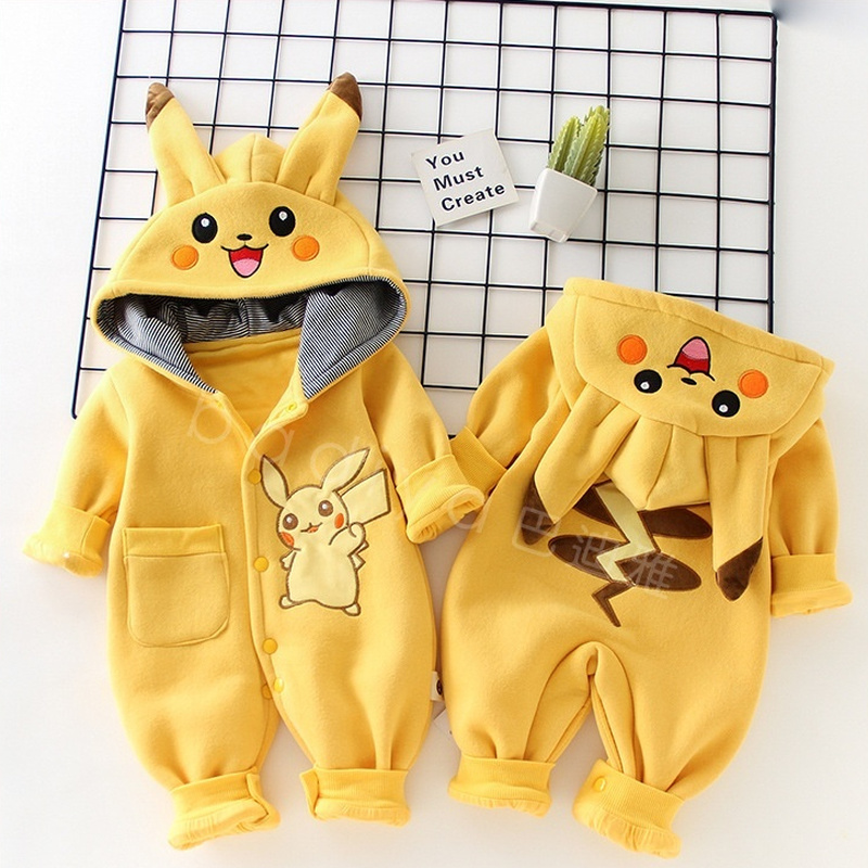 漫画ポケットモンスターベビーパジャマ新生児かわいい冬長袖子供 - Baby Clothing Accessories のレビューと価格