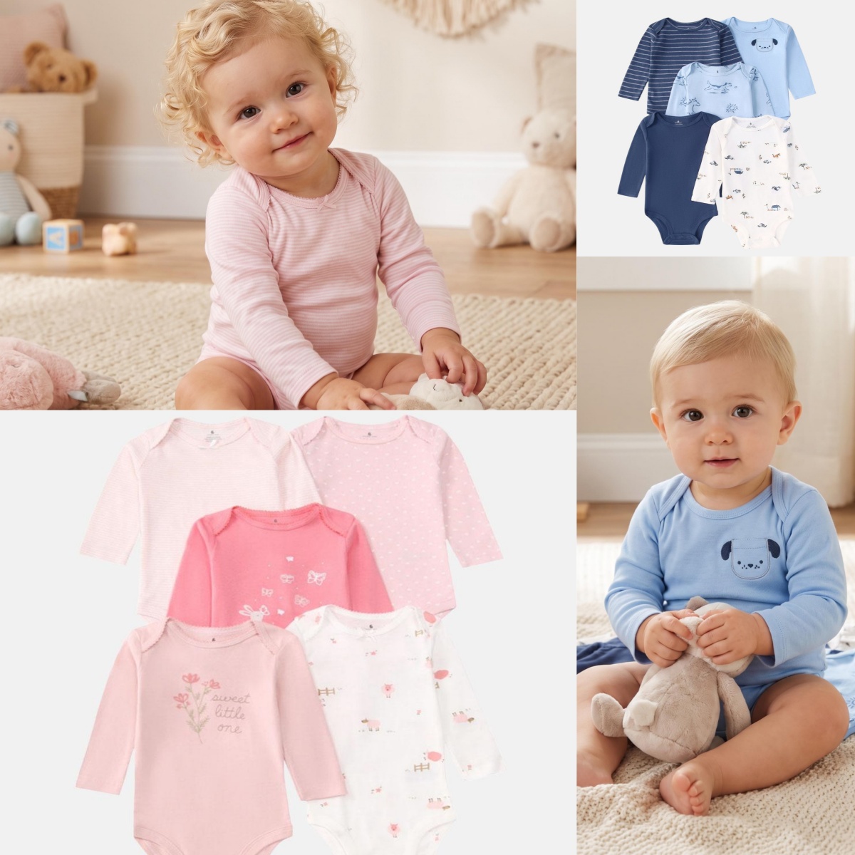 5枚組 ベビー ボーイズ ガールズ ボディスーツ 長袖 10 - Baby Clothing Gender Neutral のレビューと価格