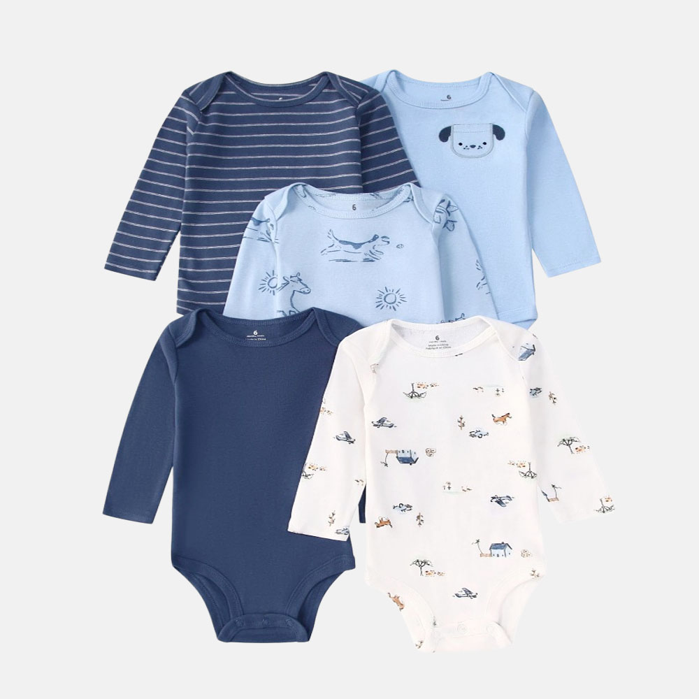5枚組 ベビー ボーイズ ガールズ ボディスーツ 長袖 10 - Baby Clothing Gender Neutral のレビューと価格