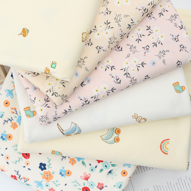 伸縮性のある純綿のプリント生地,ベビー服,パジャマ,シーツ, - Baby Clothing Sewing のレビューと価格