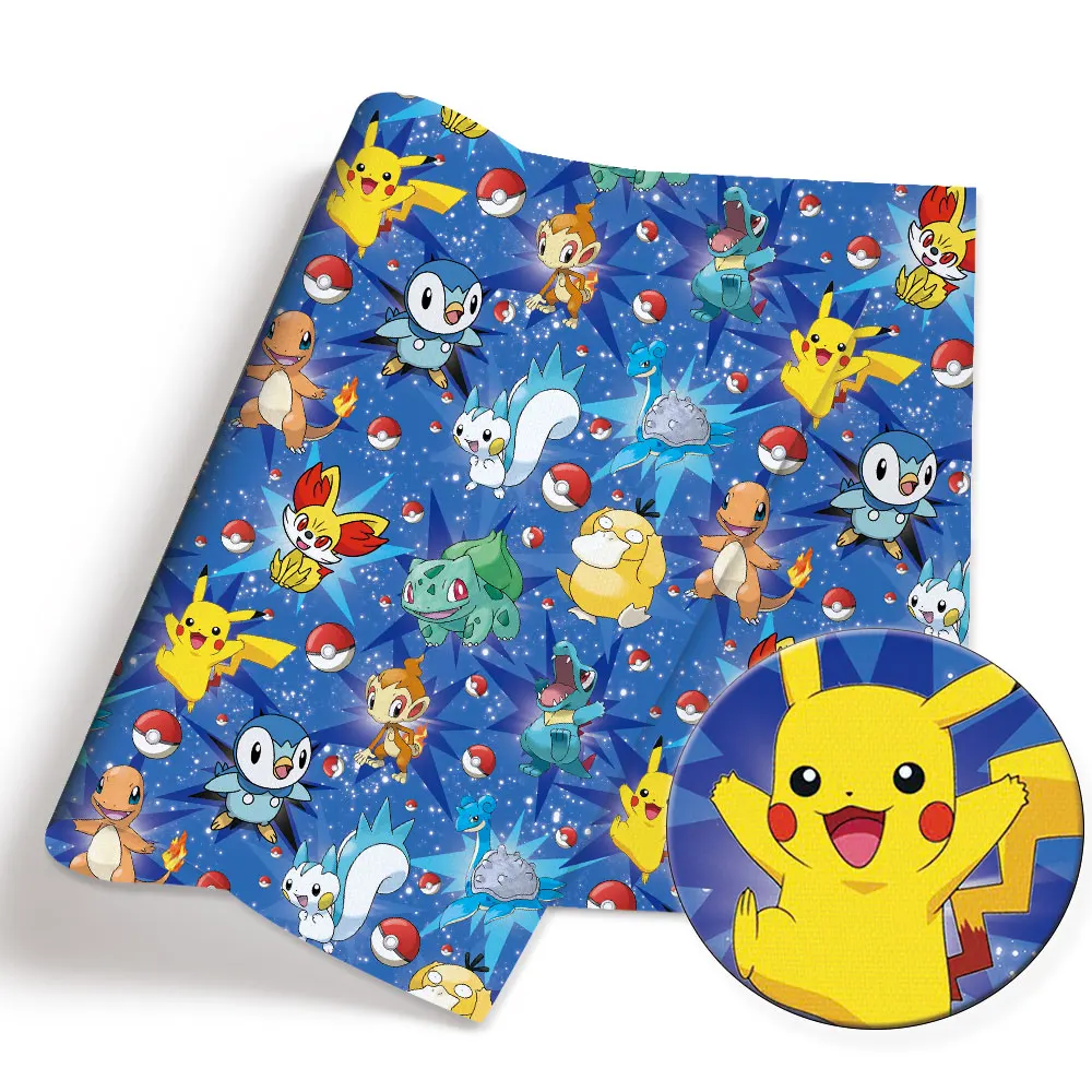 子供のためのポケモン漫画プリント生地,手作りの縫製,パッチワ - Baby Clothing Quilt のレビューと価格