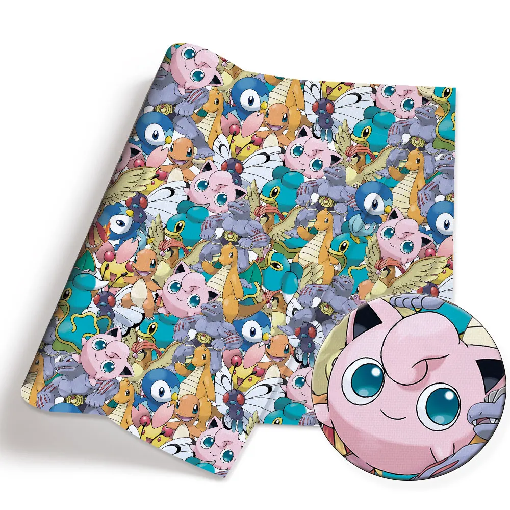 子供のためのポケモン漫画プリント生地,手作りの縫製,パッチワ - Baby Clothing Quilt のレビューと価格