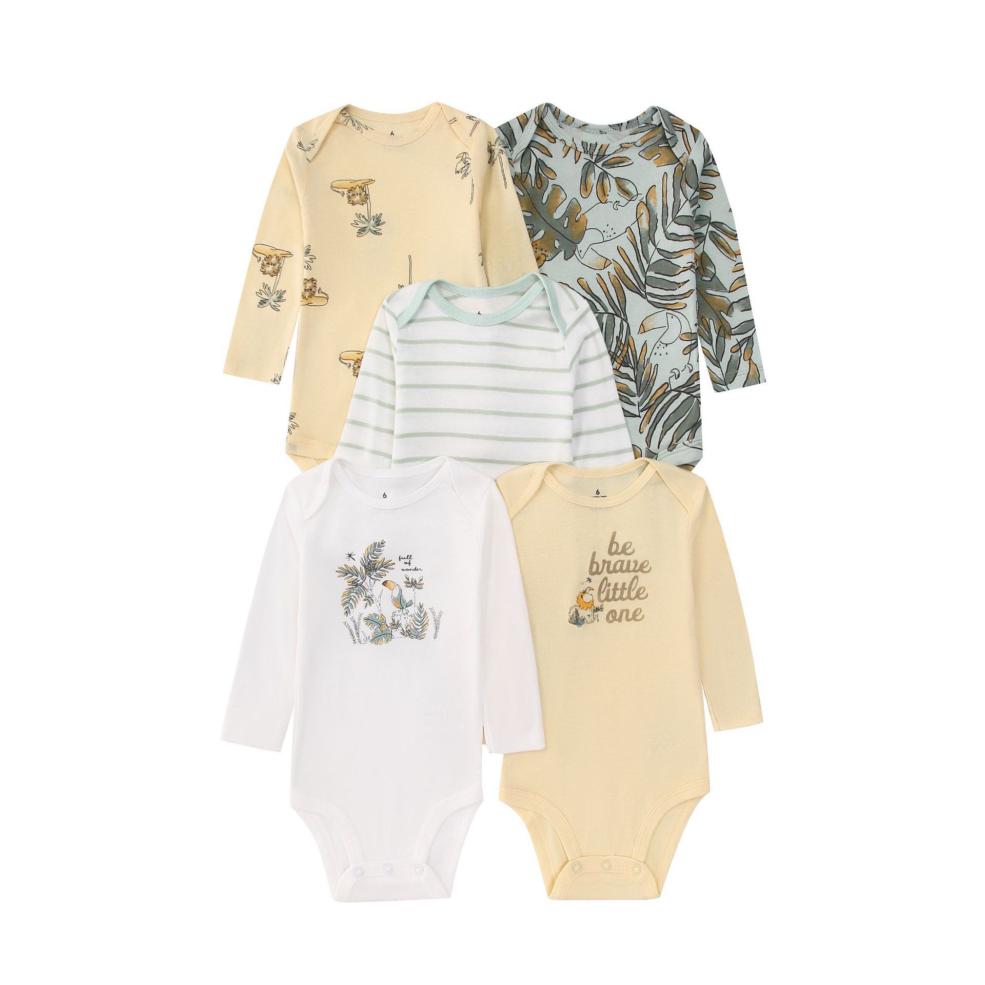 5 個新生児幼児ベビーボディスーツ長袖漫画動物花プリントボデ - Baby Clothing Gender Neutral のレビューと価格